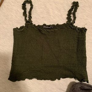 Green crop top from brandy Melville